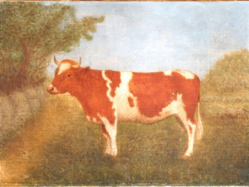 1826-Denys Corbet - Mucca in un paesaggio